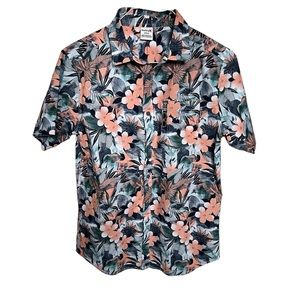 Hurley NEW Hawaiian‎ Floral Button Up Shirt Men's Size Small